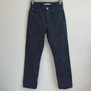 Levi’s Blue White Striped Wedgie Straight Jeans